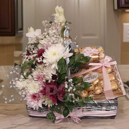 Ferrero and Flowers Basket