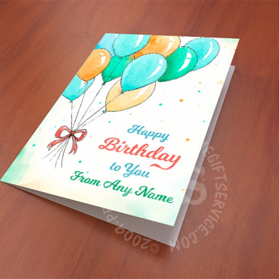 Happy Birthday Balloons Card