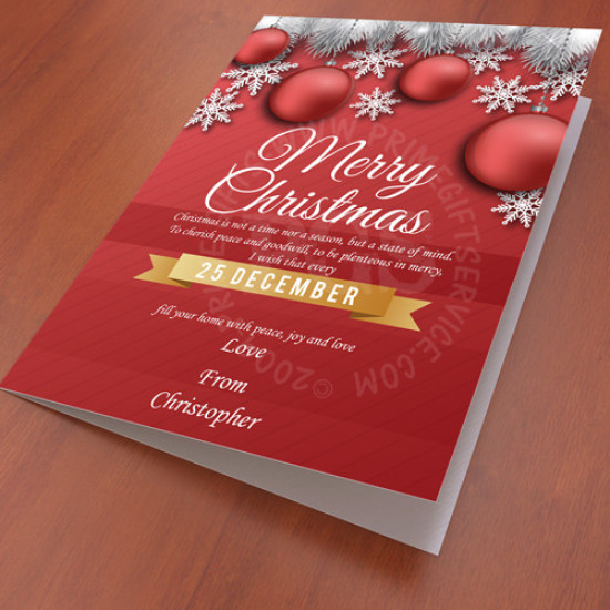 Red Poster Card for Christmas