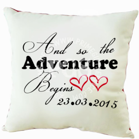 Adventure Wedding Cushion