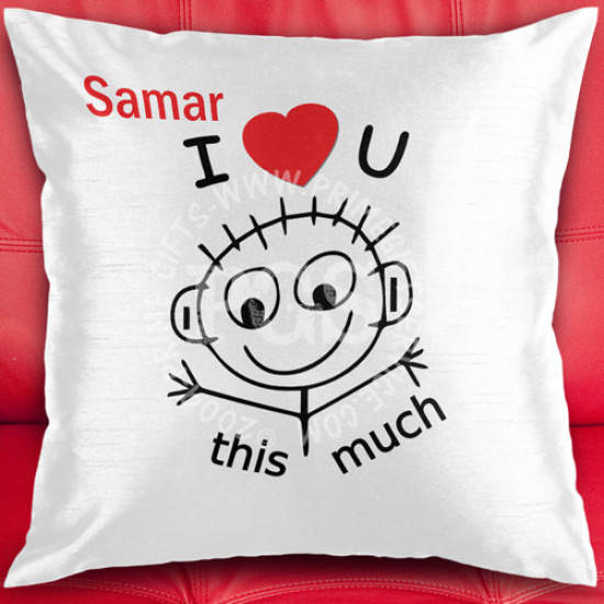 I Love You This Much Personalised Cushion