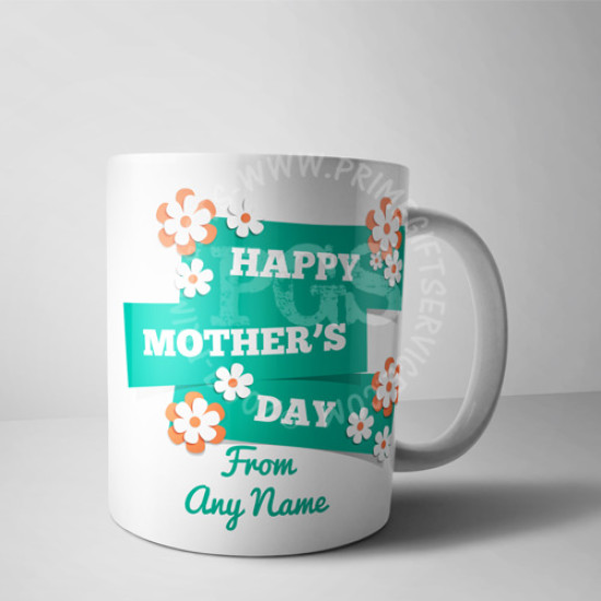 Mothers Day Personalised Floral Mug