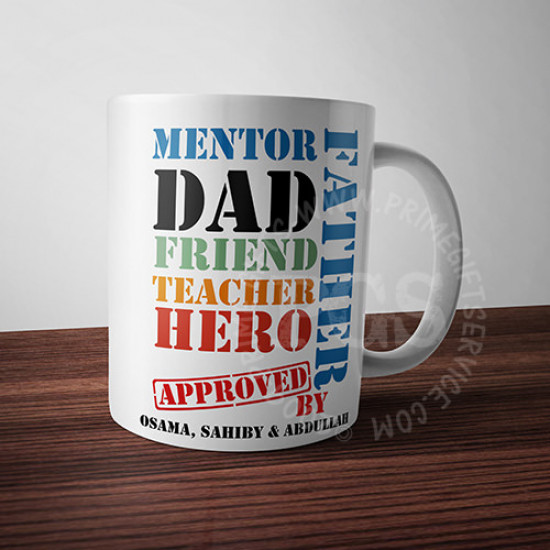 Dad My Hero Personlised Mug