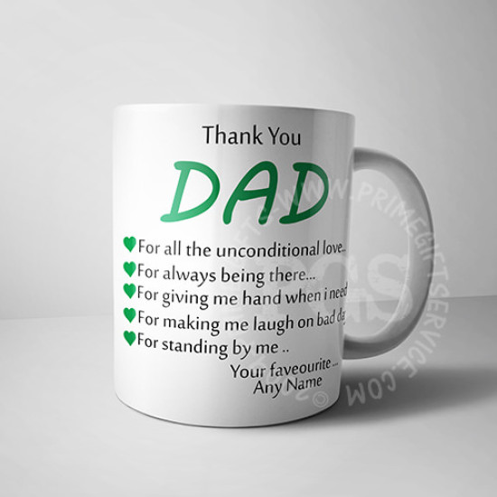 Thank you Dad Personalised Mug