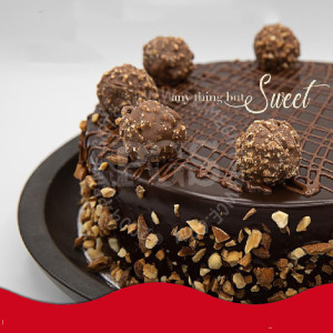 2lbs Ferrero Rocher Cake from Ajwa bakers 2lbs Ferrero Rocher Cake from Ajwa bakers