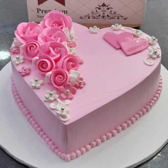 Blushing Blossom Heart Cake Blushing Blossom Heart Cake