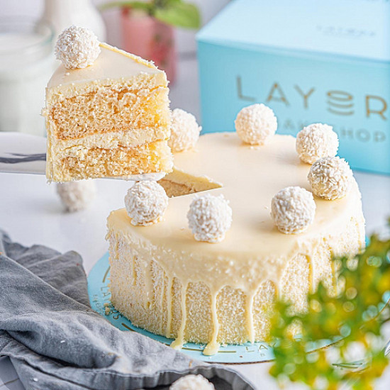Raffaello Cake from Layers Bake Shop Raffaello Cake from Layers Bake Shop