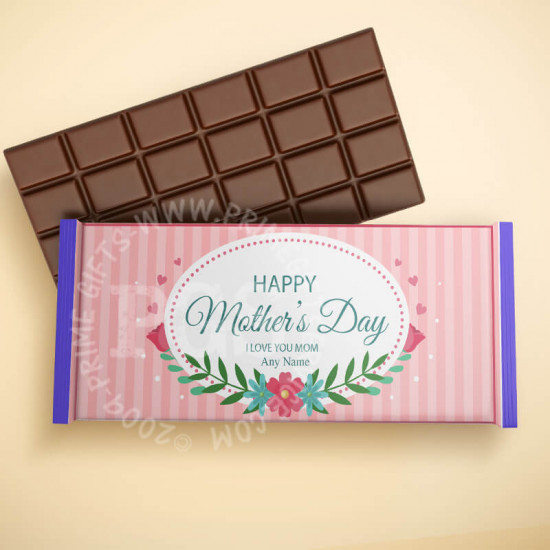 Personalised Pink Stripes Chocolate for Mother