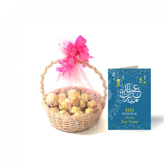 Eid Card with Ferrero Rocher Basket