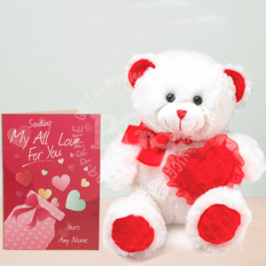 Teddy Bear with Personlised Love Card Teddy Bear with Personlised Love Card