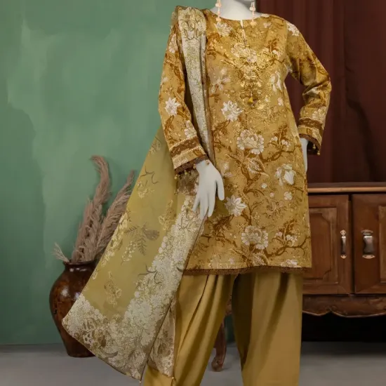 MULTICOLOR CHIFFON EMBROIDERED UNSTITCHED 3PC MULTICOLOR CHIFFON EMBROIDERED UNSTITCHED 3PC