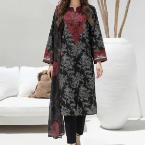 3 Piece Lawn Suit- Embroidered (Unstitched)