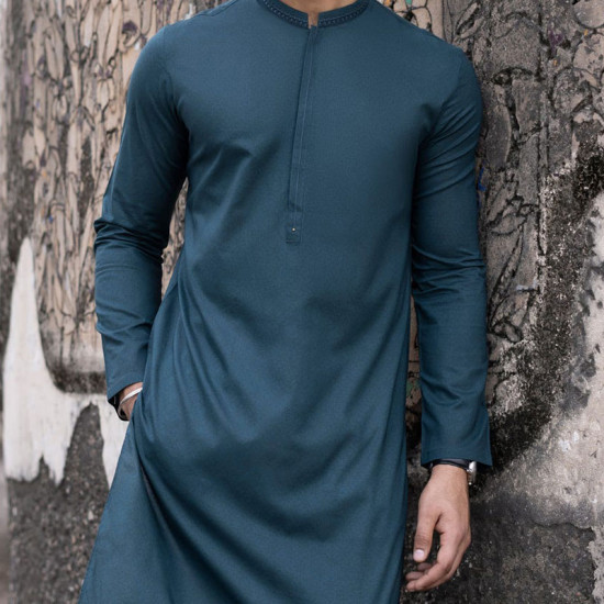 Blue Basic Men Kurta Blue Basic Men Kurta