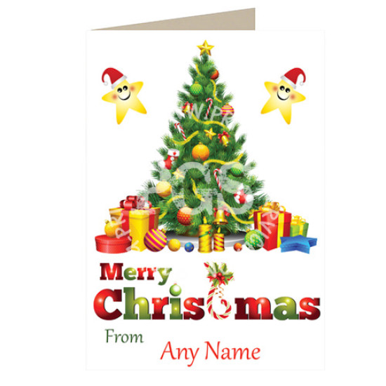 Christmas Tree Personalised Card Christmas Tree Personalised Card