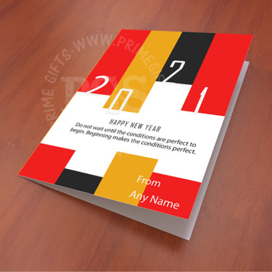 Personalised New Year Color stripes Card Personalised New Year Color stripes Card