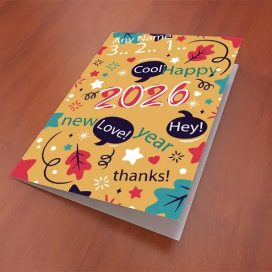 New Year Celebration Personalised Card