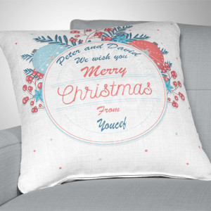 Christmas Round Decorated Frame Cushion