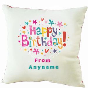 Happy Birthday Personalised Cushion