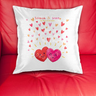 Smiling Hearts Couple Cushion