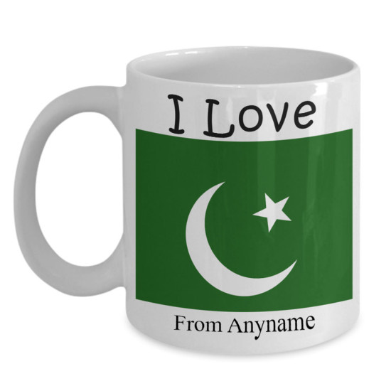 I Love Pakistan Personalized Mug I Love Pakistan Personalized Mug